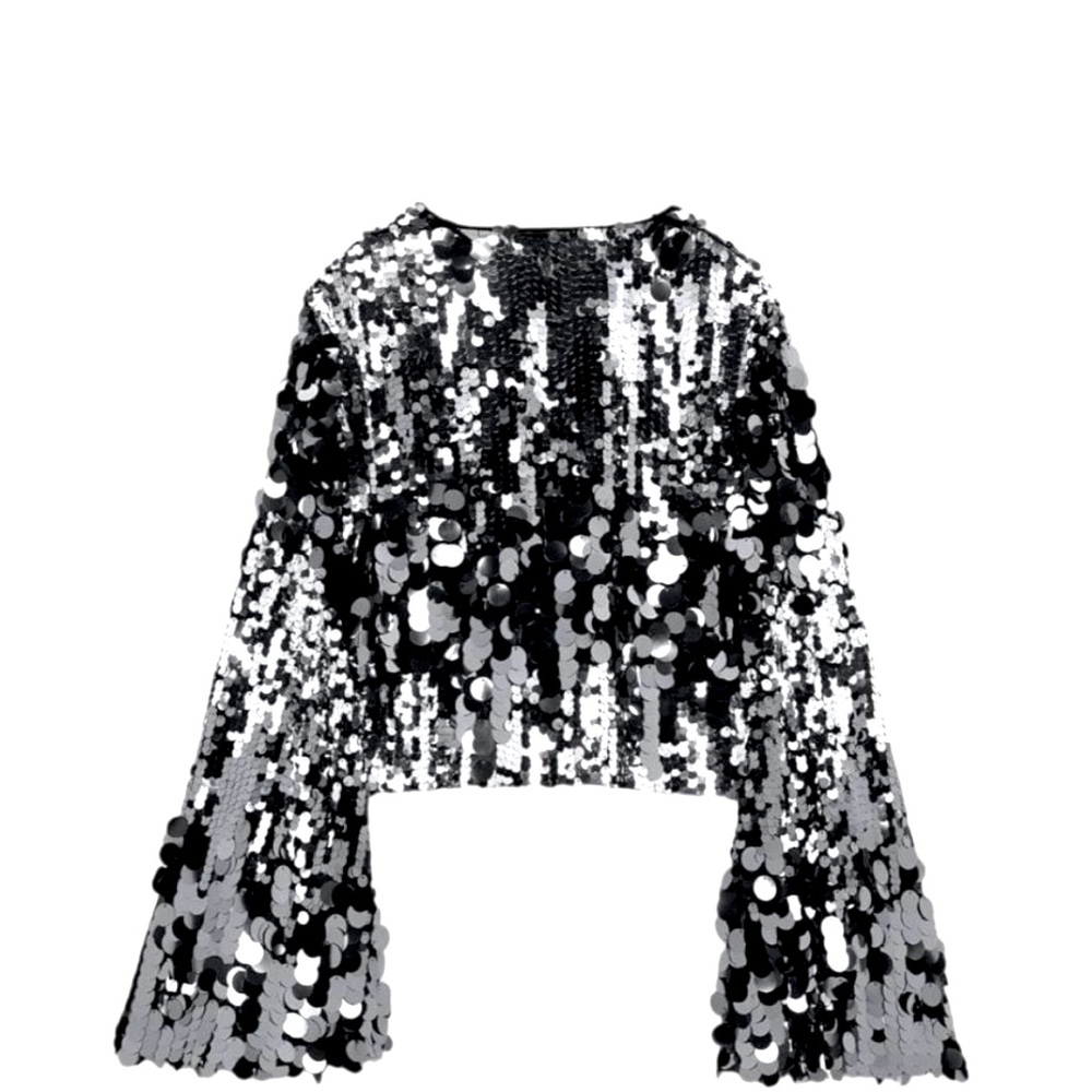 Zara SOLD OUT‼️Sequin Crop Top